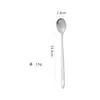 Cuchara de Acero Inoxidable Económica Mango Largo Cuchara para Hielo Cuchara para Café Cuchara para Taza Cuchara para Revolver Miel Cuchara de Regalo Soporta Logo