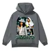 Novo moletom de inverno estilo americano da Cardi B, peso pesado em felpa, top unissex, moletom com lavagem vintage
