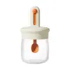 Tapa con Cuchara Integrada para Bote de Condimento Botella de Condimento Retráctil Bote de Sal para Cocina Botella de Condimento Hermética a Prueba de Humedad Caja de Condimentos Doméstica de Vidrio