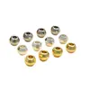 Cuentas Sueltas con Conservación de Color Rellenas de Oro de 18K Sólidas Facetadas Láser Cuentas Espaciadoras Accesorios DIY Pulsera Collar Accesorios para Joyería con Cuentas