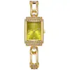 Estilo popular de celebridade da internet mesmo modelo pequeno broche relógio estilo feminino pequeno relógio verde pulseira verde retangular relógio feminino atacado