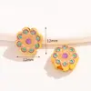Nuevo Método Antiguo Chino Aleación Colorida Flor de Cuentas Estrella Rosquilla Agujero Pasante Cuentas DIY Pulsera Hecha a Mano Accesorios de Joyería
