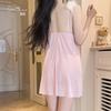 Conjunto de Lencería para Mujer Guiruo: Conjunto de Pijama de Malla con Plumas, Almohadillas en el Pecho y Bata, Ropa de Casa 5707