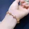 Pulseira de Citrino Brasileiro Pura e Natural, Pedra Natural, Cor Natural, Qualidade Totalmente Clara