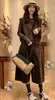 Moda casual de principios de otoño, top estampado de manga larga + chaqueta tipo chaleco para mujer, elegante y versátil, chaleco adelgazante para mujer