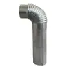 Conducto de Ventilación de Acero Inoxidable Lámina de Hierro Galvanizado Blanco Codo Conducto Espiral 90 Grados 45 Grados Rosca Corrugada Codo Camarón