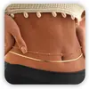 Joyería Transfronteriza Europea y Americana Sexy Cadena Corporal de Cuentas Redondas Estilo Playa para Mujer Simple Cadena de Eslabones Doble Capa Cadena para la Cintura