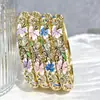 En Stock Suministro Directo de Fábrica Pulsera de Trébol de Cuatro Hojas Cloisonné, Nuevo Estilo Chino Hueco Incrustado de Diamantes Joyería de Nicho Al por Mayor