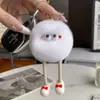 Lindo Conejo de Piernas Largas Bola de Carbón Peluche para Llavero de Coche Colgante Juguete de Peluche Encanto para Bolsos para Parejas