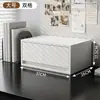 Caixa Organizadora Tipo Gaveta Estilo Japonês Caixa de Armazenamento Duplo Compartimento A4 para Desktop Caixa Organizadora para Hall de Entrada de Escritório