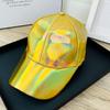 Gorra de Béisbol Hip-Hop para Hombre Versátil Estudiante Calle Primavera y Otoño Verano Gorra de Sol para Pareja Gorra de Cuero Láser a Color Gorra para Mujer