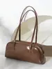 Bolsa de Ombro Unicolor Versátil e Simples para Mulheres, Versão Coreana 2025, Etiqueta Transfronteiriça