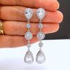 Pendientes colgantes nuevos de moda para mujer, con temperamento transfronterizo de Europa y Estados Unidos, pendientes de circonita, pendientes de boda exquisitos.