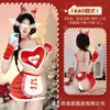 Lencería Sexy Navideña, Encaje Transparente, Sexy y Atractiva, Lindo Uniforme de Sirvienta, Atuendo Apasionado, Camisón para Provocar en la Cama