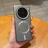 Adequado para capa de celular vivo X300 Pro, nova capa magnética com pintura metálica, capa com botão de metal IQOO 15U, capa ondulada S60
