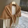 Bufanda 100% Lana Otoño e Invierno, Chal de Lana Tejido para Mujer, Capa Pequeña Anudada, Bufanda Triangular en Capas de Color Sólido Suave