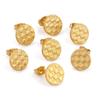 Acessórios para Brincos Rosqueados com Fio Trançado de Aço Inoxidável Aço Titânio Pendente de Orelha diy Anel Redondo Feito à Mão Acessórios para Brincos Banhados a Ouro