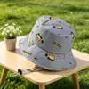 Sombrero de Pescador Excavadora de Dibujos Animados para Niños Sombrero de Cubo Transpirable Lindo para Protección Solar de Primavera y Verano para Niños y Niñas Sombrero para Exteriores