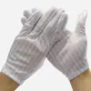 Guantes Rayados Antiestáticos de Cinco Dedos, Guantes Antideslizantes Punteados Engrosados por Doble Cara, Protección Electrónica Libre de Polvo al por Mayor