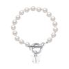 Pulseira de Pérolas com Pingente de Abelha Nova Transfronteiriça para Mulheres Design Criativo de Luxo Leve Francês Fecho OT Pulseira Pulseira da Moda para Mulheres