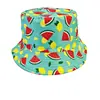 Sombrero de Pescador Estilo Hip-Hop Transfronterizo, Reversible, Unisex, Sombrero para el Sol para Exteriores, Sombrero de Cubo Estampado Versátil de Moda