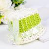 Cesta de Flores Mini Rattan Tecida à Mão de Bambu Cesta de Flores de Plástico Arranjo de Flores Cesta de Flores Tecida Artificial Vaso de Flores Falso Flor