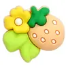 Flores Coloridas Adesivos de Borracha Macia 3D Decorações Planas para Capas de Celular Papelaria Acessórios de PVC 3D Acessórios para Joias DIY