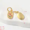 Accesorios de Colgantes Color-Preservante Chapados en Oro DIY Amuletos Coloridos de la Fortuna Frases de Buena Suerte Serie de Goteo de Aceite Colgantes para Pulsera Collar Venta al por Mayor