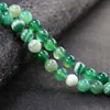 Pulsera de Ágata de Seda Enredada con Rayas Naturales, Componentes para Joyería DIY Semiacabados, Suministro para Puesto de Venta en Vivo