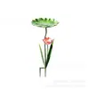 Paisaje forja hierro seco paisaje patio estanque loto dorado adorno decoración de pie estilo chino elemento de agua hoja de loto interior hoja de loto