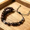 Directamente del fabricante: Pulsera Ajustable de Palosanto Vintage, Sencilla de Madera Natural Estilo Chino, Pulsera Versátil para Pareja