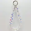 Cadena para Teléfono Móvil de Mujer Cadena Colgante de Gota de Agua de Cristal Lanyard para Teléfono Móvil Hecho a Mano con Cuentas Cadena Corta para Muñeca