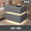 Mesita de noche inteligente de madera maciza, mesita de noche minimalista moderna, estilo dormitorio crema, mueble de almacenamiento multifuncional para el hogar de lujo ligero