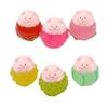 Ovo de fruta porco luminoso tridimensional DIY joias acessórios de resina chaveiro desenhos animados ornamentos de micro paisagem de mesa