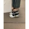 Zapatos de Noche Suaves Estilo Francés con una Sola Correa, Punta Redonda con Empalmes, Zapatos de Ballet Mary Jane de Tacón Interno, Zapatos de Tacón Individual Rosa para Mujer