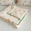 Colcha de Verano Tejida de Algodón Leche Grado Materno e Infantil Clase A, Colcha de Verano Enfriadora Estilo Dibujos Animados Frescos, Colcha para Aire Acondicionado Lavable a Máquina, Colcha Infantil