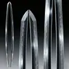 Acero T10 cubierto de arcilla, hoja sin afilar, espada japonesa, espada larga de samurái, accesorio de espada Hamon templado en arcilla, sin afilar