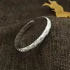 Pulseira estrelada prata de lei 999 feminina estilo étnico aberta simples moda para namorada gravação a laser