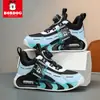 Zapatos para niños Babudou de 6 a 12 años, primavera y otoño, cuero, impermeables, para niños medianos y grandes, resistentes al desgaste, antideslizantes, deportivos, para correr, de malla