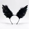 Diadema de Alas de Plumas de Ángel de Venta Caliente Transfronteriza Accesorios para Disfraces de Fiesta Día del Niño Performance de Halloween