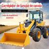 Pequeno carregador multifuncional projeto de limpeza agrícola pá escavadeira a diesel carregamento de grãos agrícolas carregador com tração nas quatro rodas