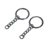 Chaveiro de Metal com Extensão de Corrente de Quatro Seções Acessórios de Joalheria DIY Anel de Chaveiro Pingente para Bolsa de Boneca