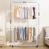 Arara de Roupas de Rede de Camada Dupla para Casa Varanda Secador de Roupas de Chão Espessado Quarto Dormitório Quarto de Aluguel Secador de Roupas Atacado