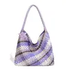 Bolsa de mano tejida a mano de gran capacidad, nicho de lujo ligero, bolsa de mano para ir al trabajo, bolso de hombro único, sensación de alta gama, cesta de verduras, bolsa tipo cubo