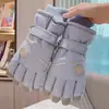 Guantes de Esquí para Mujer 2025 Nuevo Otoño e Invierno Forrados de Polar Engrosados Cálidos y contra el Viento Frío Pantalla Táctil Guantes para Ciclismo en Vehículo Eléctrico