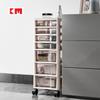 Caja Archivadora Transparente A5 Gruesa con Cajón Plástico Almacenamiento Archivador Cajonera Gabinete de Almacenamiento para Escritorio de Estudiante