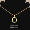 Collar Trenzado Colgante Letra Inglesa Simple de Acero Inoxidable Europeo y Americano Moda Versátil Colgante Letra Grande Cadena Clavicular