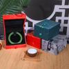 Caja de Joyería para Pulsera y Collar, Caja de Empaque de Joyería con Hebilla de Tendencia Nacional Retro, Brocado, Caja de Cuentas de Buda y Jade Hetian