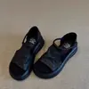 Sandalias Retro de Cuña Abiertas para Mujer, Uso Exterior de Verano, Nuevo Estilo 2026, Caladas, Casuales, Cómodas, de Suela Plana, Sandalias Romanas