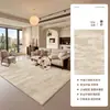 Alfombra Estilo Crema Usada Sala de Estar Resistente a Manchas Nueva Simple Impermeable a Prueba de Manchas Tacto de Alta Gama Alfombra de Dormitorio para Sofá Felpudo para Piso